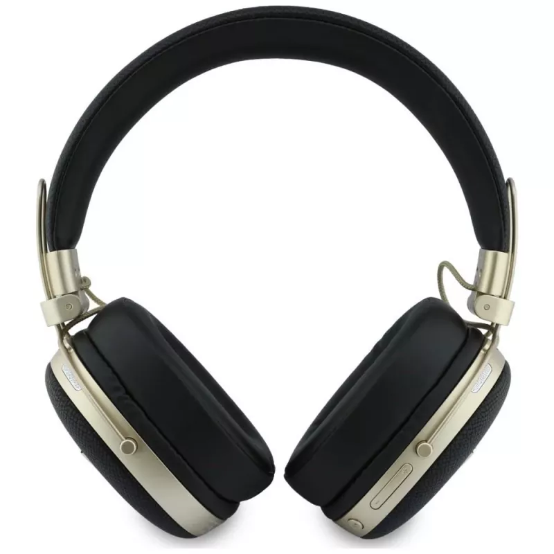 Guess over-ear Bluetooth-koptelefoon met ENC, metallic gekorreld driehoeklogo, zwart