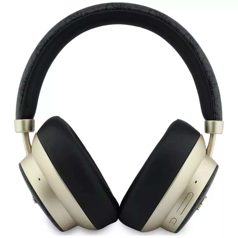 Guess GUE005456 Bluetooth over-ear koptelefoon met ENC, 4G Gold Script Metal, zwart