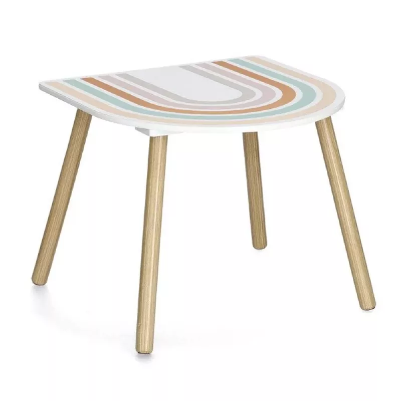 Zeller Present 13536 kindermeubelset - tafel en 2 stoelen, wit/natuurhout, MDF, vanaf 3 jaar