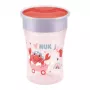 NUK Magic Cup 230 ml rood 360° drinkrand trainingsbeker voor peuters vanaf 8+ maanden, lekvrij, BPA-vrij, vaatwasmachinebestendig