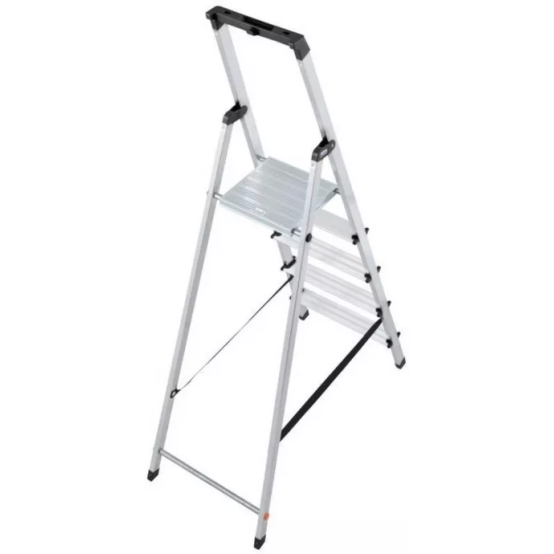 Krause SOLIDY 1x5 126238 eenzijdige trap, 5 treden, aluminium, 150 kg draagvermogen