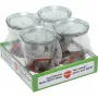 WECK inmaakglas 0,75L 4-delige set - heldere glazen inmaakglazen