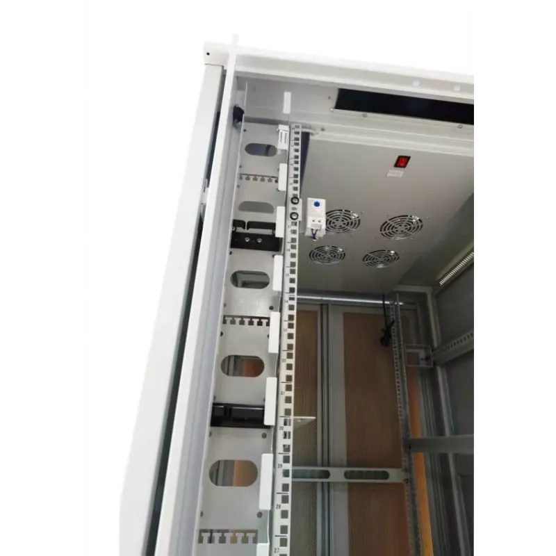 ALLNET ALL-SNB81222EKGrau 22U staande netwerkkast - 500 kg draagvermogen - grijs - 4 ventilatoren