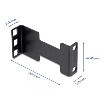 Delock serverrack diepteverlengingsadapter montageset voor het verlengen van de inbouwdiepte met maximaal 10 cm 1U zwart