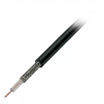 EFB Elektronik RG174 U coaxkabel, 50 Ohm, zwart, 100m
