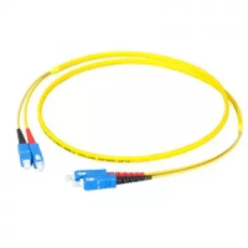 EFB Elektronik duplex jumper SC-SC 9/125 µm OS2 LSZH geel flat twin 3x5mm 3m