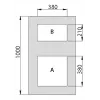 EFB PRO-MOD06A.GR kabelmanagementmodule met borsteldichting en stoffilter, openingstype A, lichtgrijs (RAL 7035)