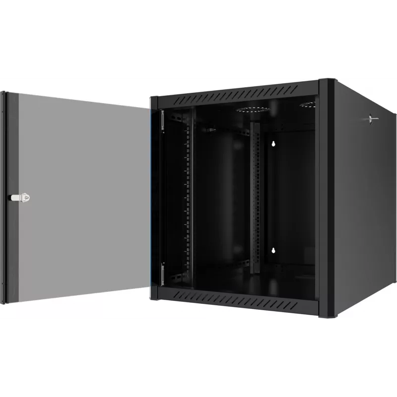 EFB Elektronik 19 inch wandbehuizing 12U, diepte 800 mm, voorgemonteerd, RAL 9005 (691912TS.80)