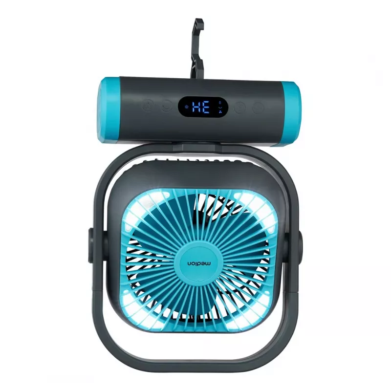 MEDION LIFE Camping Fan E10 TF (MD 12065) grijs/blauw