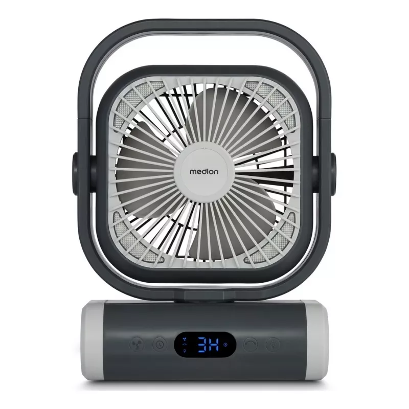 MEDION LIFE Camping Fan E10 TF (MD 12065) grijs/wit