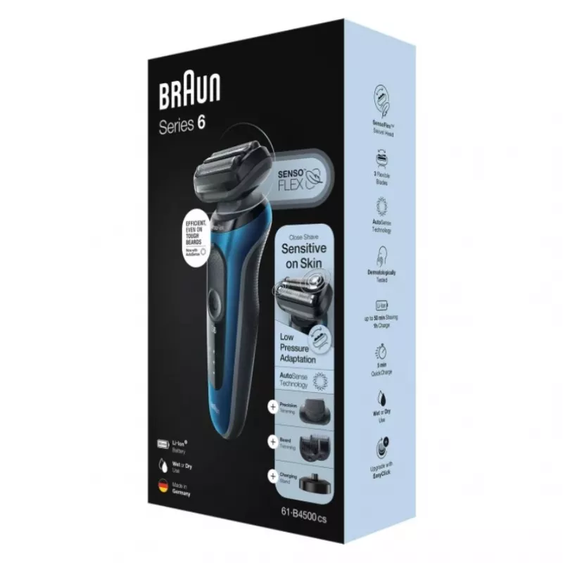 Braun Series 6 61-B4500cs foliescheerapparaat blauw