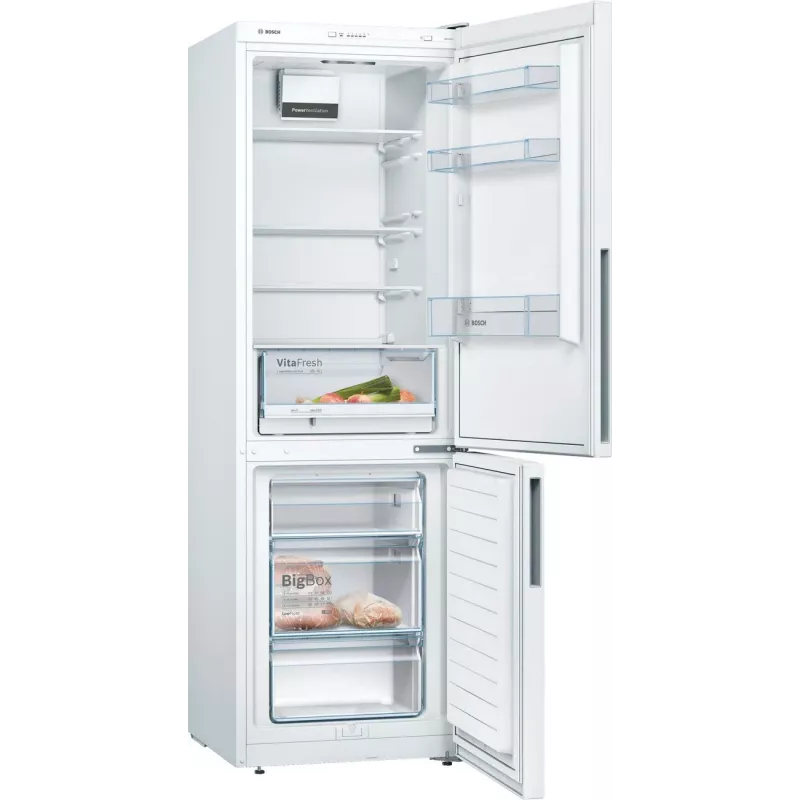 Bosch KGV362WEAS koel-vriescombinatie, wit, 308 L totale netto inhoud, energieklasse E