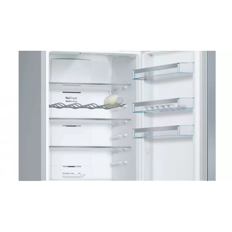 Bosch KGN397LEQ vrijstaande koel-vriescombinatie met NoFrost, VitaFresh, 363 l, inox-look, energie-efficiëntieklasse E