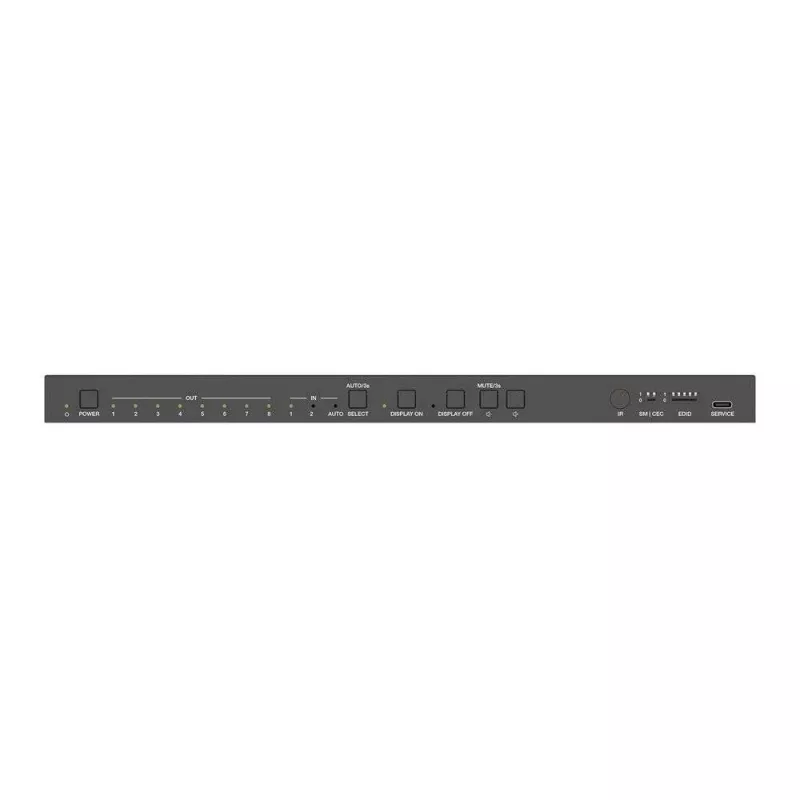 PureLink 2x8 HDMI 2.1-splitter - 48Gbps met scaler en audio-de-embedding