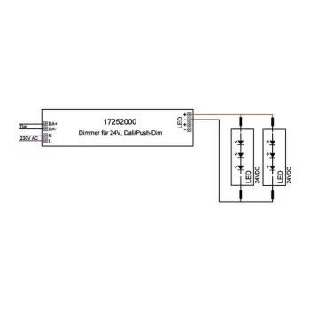Brumberg 17252000 LED-voeding, rechthoekig, wit, DALI-2, 150W, 24V DC