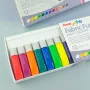 Pentel Arts FFPC1-12 textielverfset, diverse kleuren, 12 x 6 ml tubes