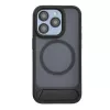 Evelatus Apple iPhone 16 Pro Rubber Coated MagSafe With Stand Case Zwart