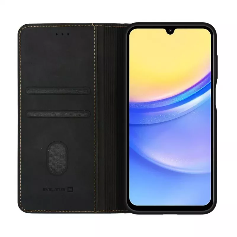 Evelatus Samsung Galaxy A15 Book Case Folio Zwart