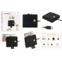 iLike 4-in-1 USB Smart Card Reader met SIM-, SD- & Micro-SD-ondersteuning, CAC-lezer voor ID-bewijzen, Bankpassen, eID en Geheugenkaarten, Zwart