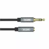 UNITEK 3,5mm audio-verlengkabel 1m - jack naar bus, verguld, zwart