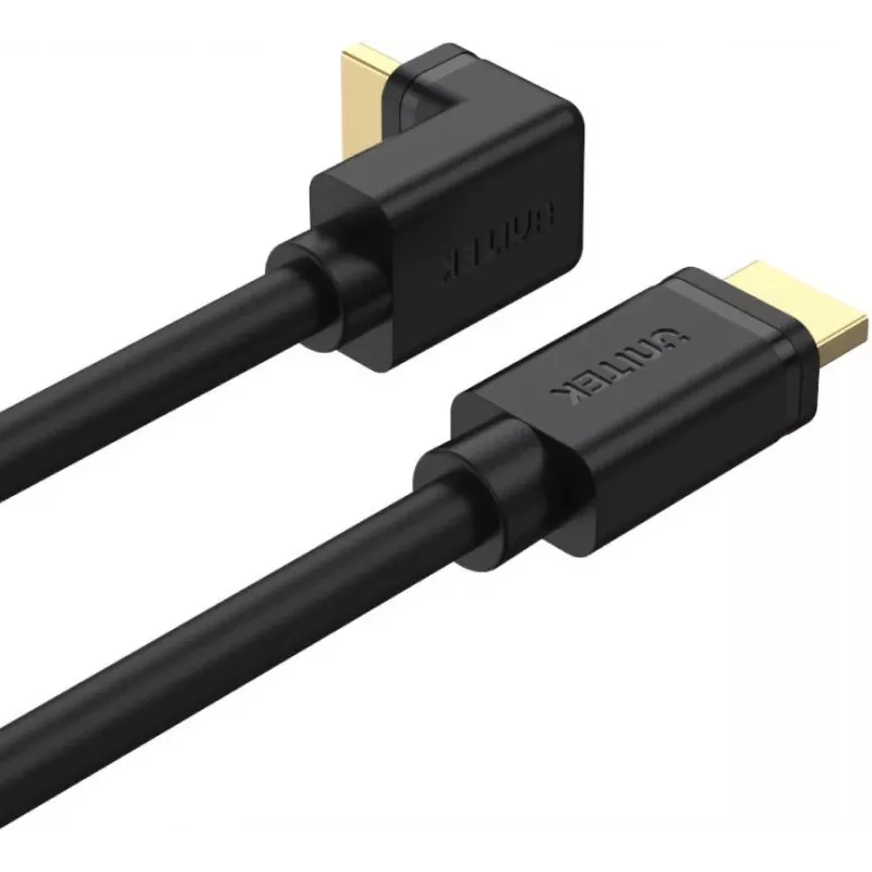 UNITEK Y-C1009 HDMI 2.0 kabel 270 graden haaks 4K 3m zwart