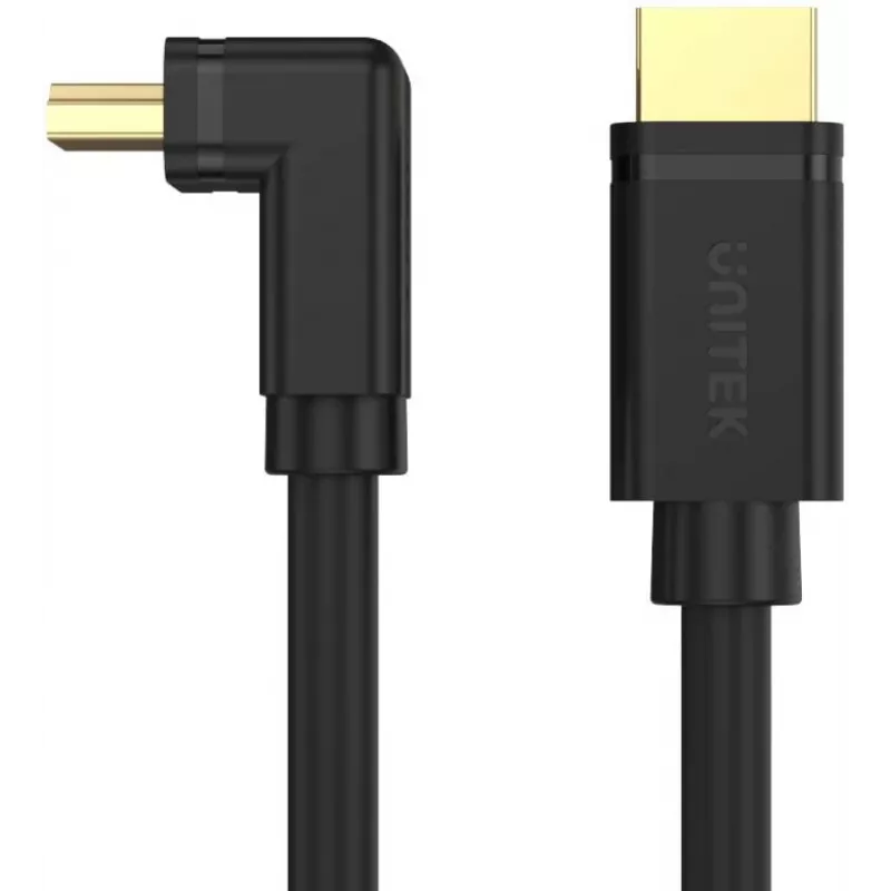 UNITEK Y-C1009 HDMI 2.0 kabel 270 graden haaks 4K 3m zwart
