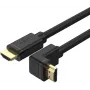 UNITEK Y-C1009 HDMI 2.0 kabel 270 graden haaks 4K 3m zwart