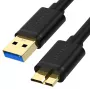 UNITEK USB 3.0 A-stekker naar Micro-B-stekker kabel 1m zwart Y-C461GBK