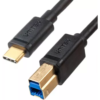 UNITEK USB-C naar USB-B 3.0 printerkabel 2m zwart