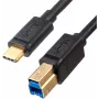 UNITEK USB-C naar USB-B 3.0 printerkabel 2m zwart