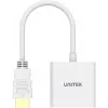UNITEK HDMI-naar-VGA adapter, Full HD 1080p, 60Hz, wit