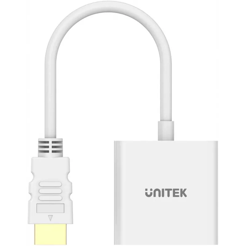 UNITEK HDMI-naar-VGA adapter, Full HD 1080p, 60Hz, wit