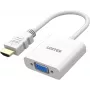 UNITEK HDMI-naar-VGA adapter, Full HD 1080p, 60Hz, wit