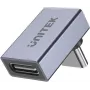UNITEK USB-C naar USB-C 90 graden haakse adapter 40Gbps 240W Space Gray