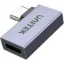 UNITEK USB-C naar USB-C haakse platte adapter 40Gbps