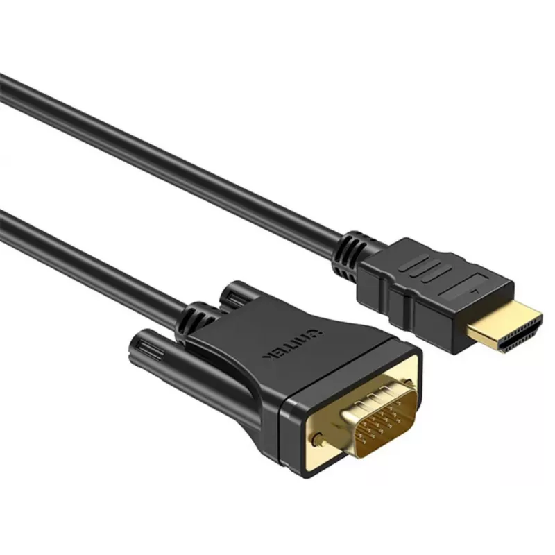 UNITEK HDMI-naar-VGA kabel, Full HD 1080p, 60Hz, 2m, zwart