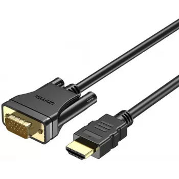 UNITEK HDMI-naar-VGA kabel, Full HD 1080p, 60Hz, 2m, zwart
