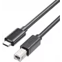 UNITEK USB-C naar USB-B 2.0 printerkabel 2m zwart
