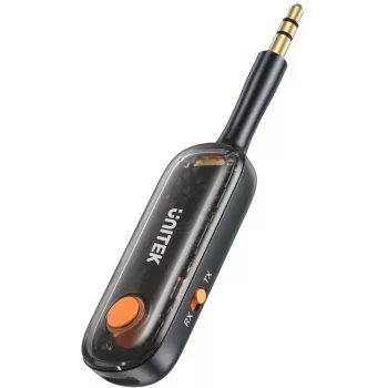 UNITEK 2-in-1 Bluetooth 5.3 adapter zender/ontvanger audio 10m bereik zwart