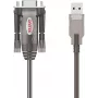 UNITEK USB-A naar RS232 seriële converterkabel, DB9 stekker, 1,5 m, zwart