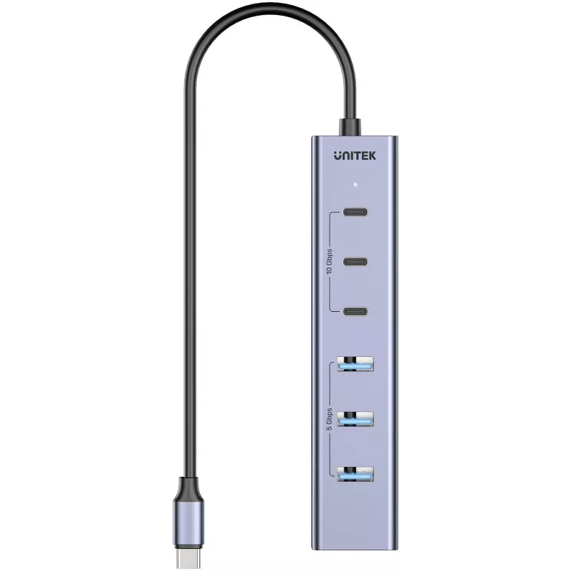 UNITEK Active USB-C-hub 3x USB-C 10Gbps 4x USB-A