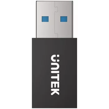 UNITEK USB-A Data Blocker adapter - Charge-Only, zwart
