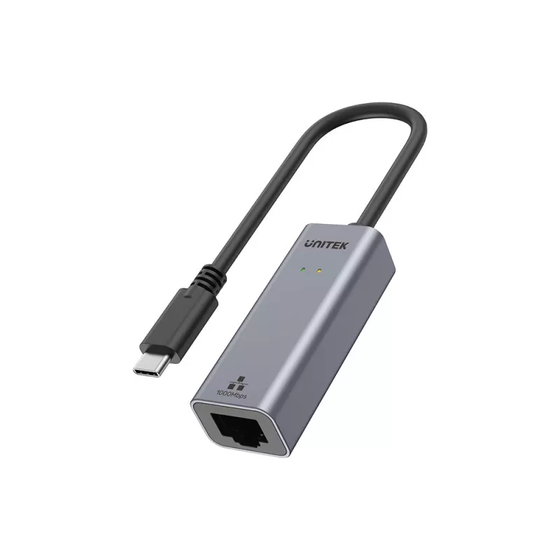 UNITEK USB-C naar Gigabit Ethernet adapter 1Gbps - Space Gray
