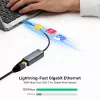 UNITEK USB-C naar Gigabit Ethernet adapter 1Gbps - Space Gray