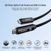 UNITEK USB-C Active Optical-kabel 5m - 10Gbps, PD 60W, 8K@30Hz, zwart