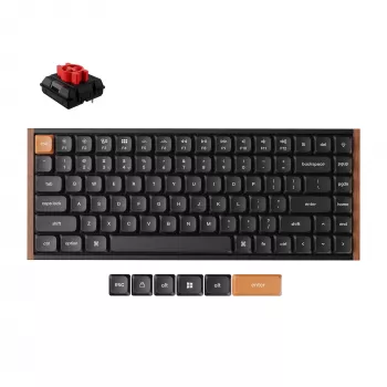 Keychron K3M-F1 75% Low-Profile mechanisch toetsenbord, Gateron Red Switch, RGB Hot-Swap, Bluetooth 5.1 & USB-C, Zwart