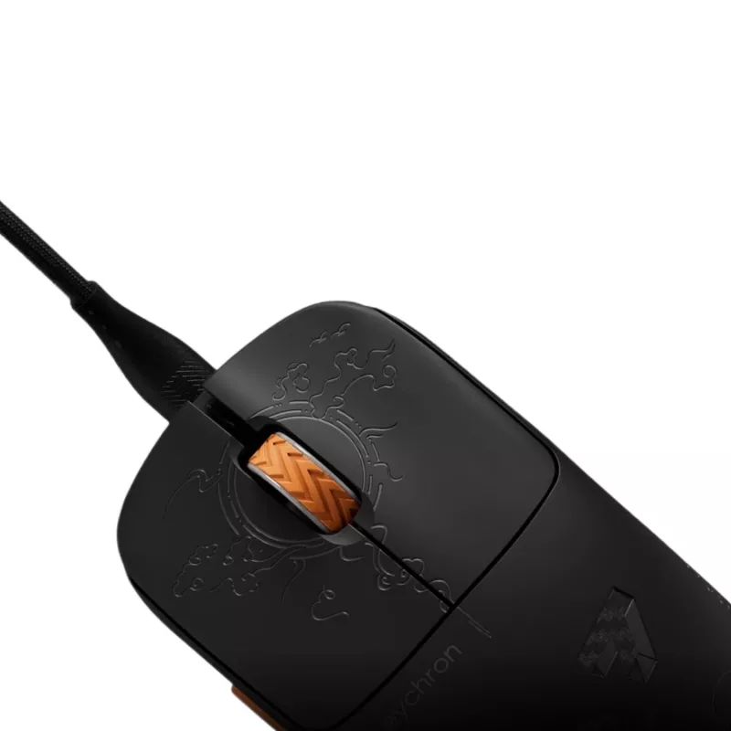 Keychron G3-Z1 draadloze gamingmuis, 3950-sensor, 8K, zwarte koolstofvezel