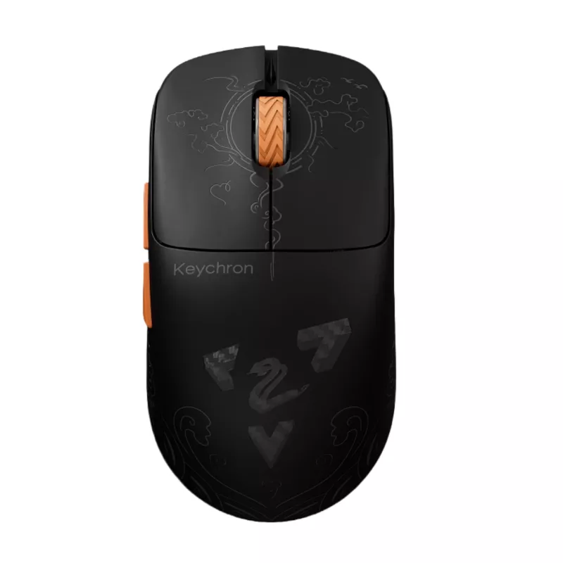 Keychron G3-Z1 draadloze gamingmuis, 3950-sensor, 8K, zwarte koolstofvezel