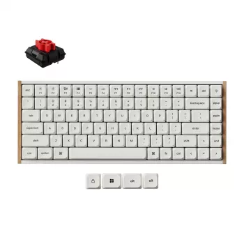 Keychron K3U-Q1Z 75% Milk POM Red Switch 8K draadloos mechanisch toetsenbord