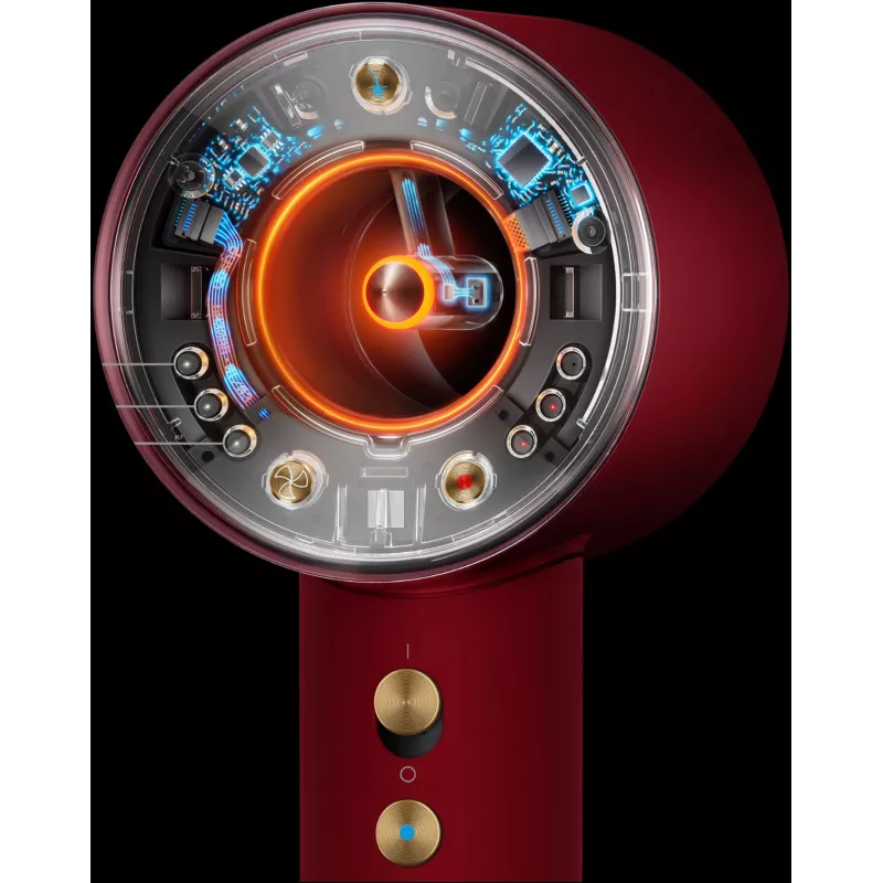 Dyson Supersonic Nural Straight+Wavy haardroger, Velvet Red/Gold
